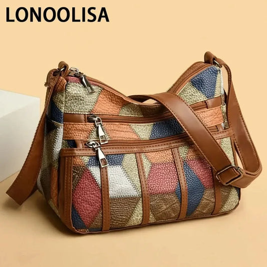Soft Leather Purses and Handbags Casual Shoulder Crossbody Bags for Women 2024 Vintage Multi-pocket Ladies Messenger Bags Design - M & M Global