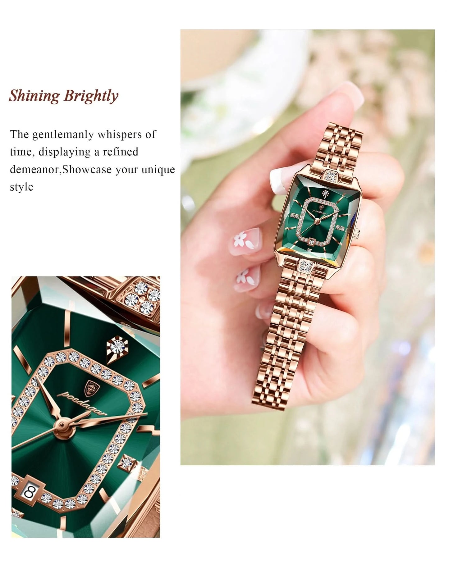 POEDAGAR Luxury Watch For Woman Waterproof Calendar High Quality Ladies Watch Stainless Steel Quartz Women's Watches Elegant+Box - M & M Global