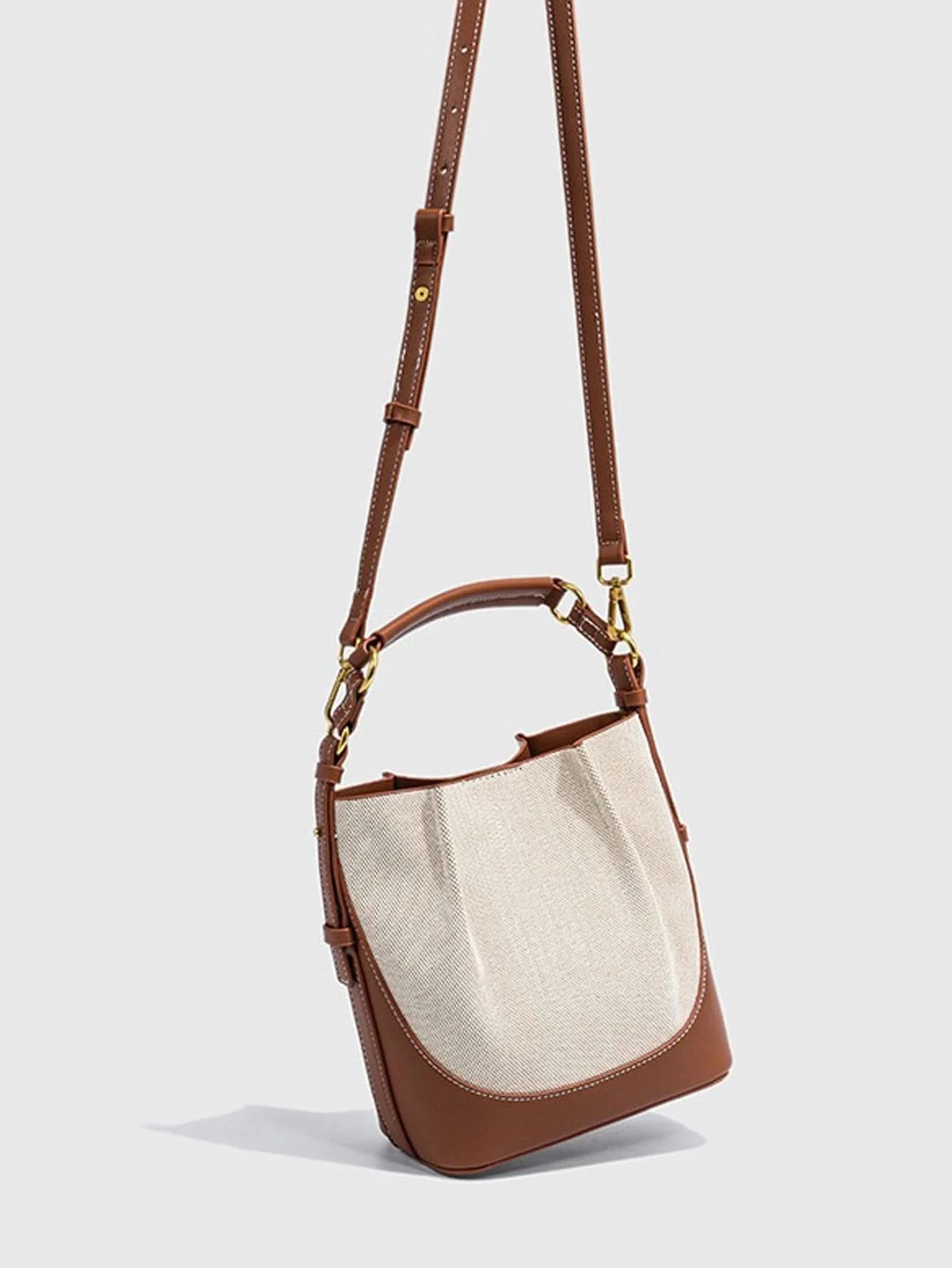 2024 new large capacity wide shoulder strap single shoulder tote sling sling sling bucket bag - M & M Global