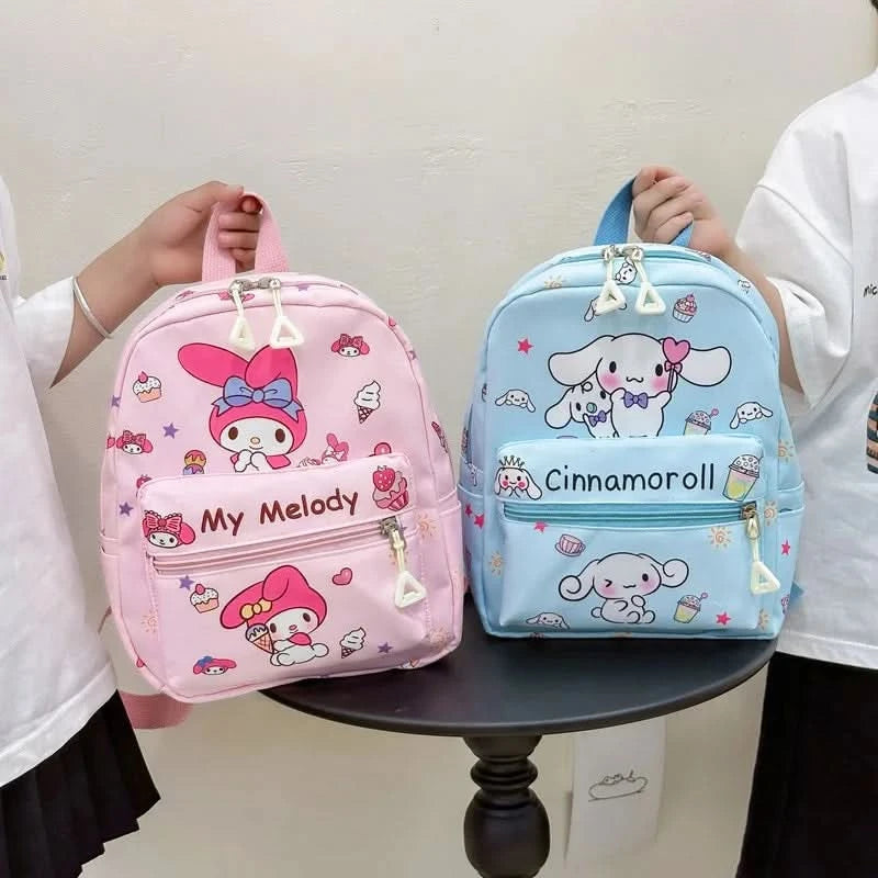 Sanrio Kuromi Hello Kitty My Melody Cinnamoroll Cartoon Backpack Cute Pompom Purin Pochacco School Bag For Adults Kids Sac A Dos - M & M Global
