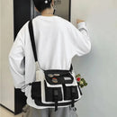 Preppy Casual Nylon Crossbody Bag For Men Women Teen Messenger Bag, Student Commuter Single Shoulder Bag For Travel Daily Use - M & M Global