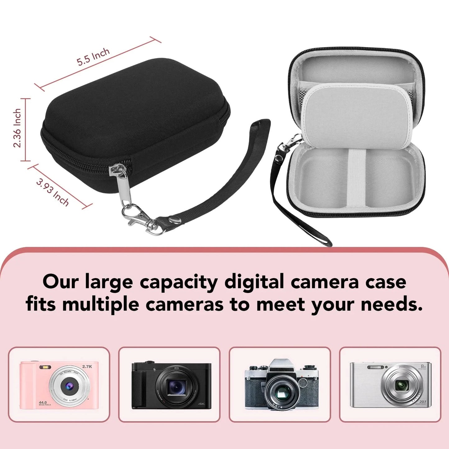 HD 1080P 2.4 inch digital Camera Rechargeable Cameras with 16x Zoom Compact Camera 44MP Cameras for kids Beginner Camera - M & M Global