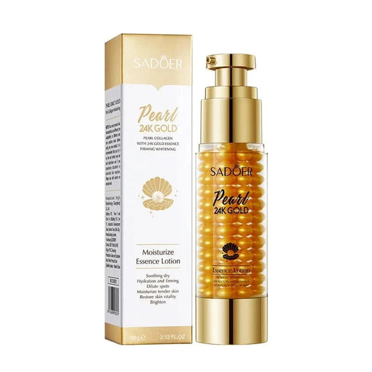 SADOER 24K Golden Pearl Collagen Face Serum Facial skincare Moisturizing Facial Toner Firming Nourishing Face Essence Skin Care - M & M Global