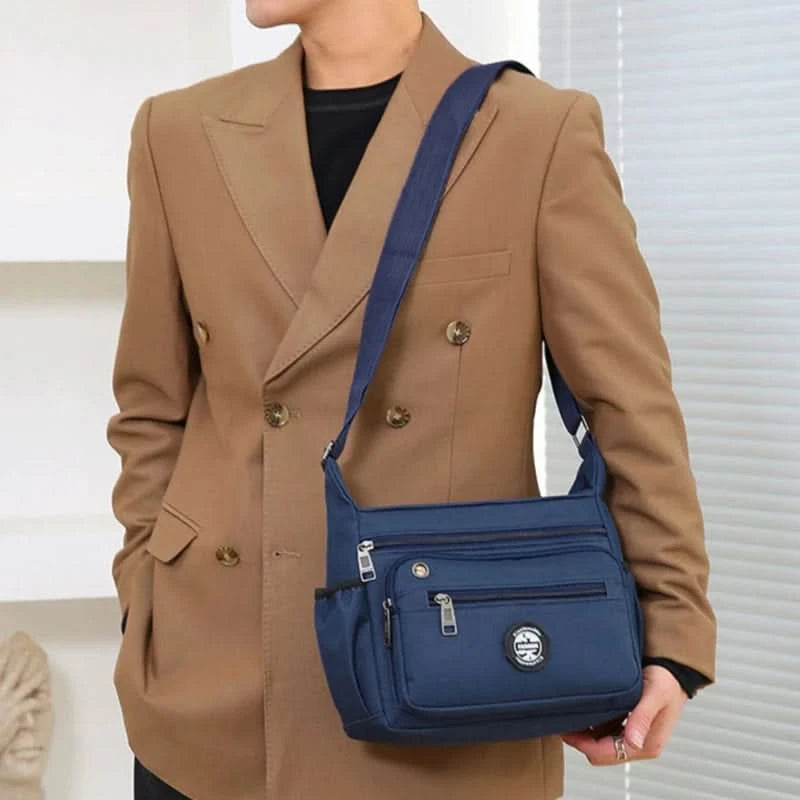 Men's Messenger Bag Crossbody Shoulder Bags Men Large Sling Pack For Work Business Waterproof Oxford Packs Satchel Purse - M & M Global
