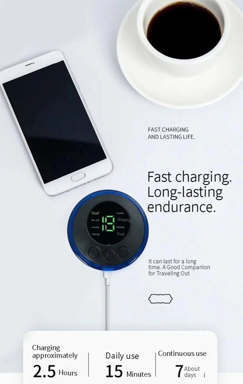 Multi functional intelligent mini massage stick portable neck massager shoulder and neck massage stick USB charging model - M & M Global