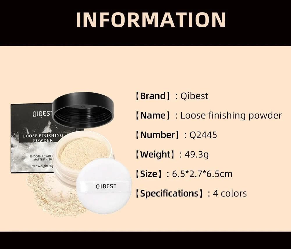 Face Loose Powder Translucent Matte Pink White Setting Powder Oil-Control Cosmetics Long-Lasting Waterproof Facial Makeup Powder - M & M Global