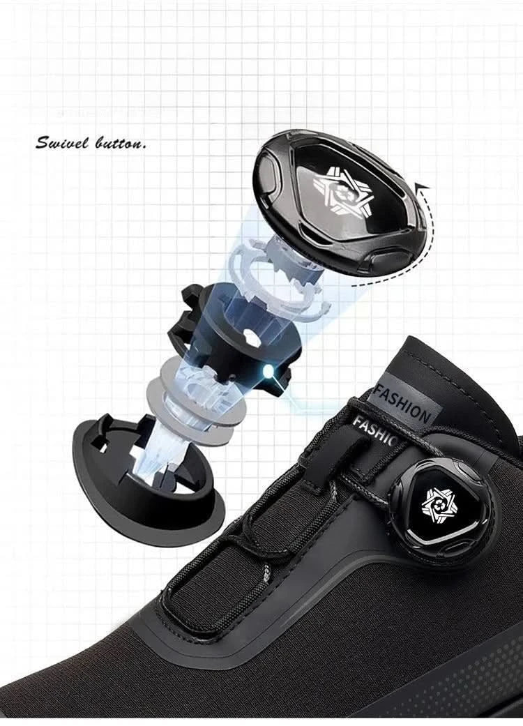 Fashion Casual Men's Shoes Designer Rotating Buckle Men Sneakers Thick-Soled Comfortable Outdoor Walking Shoes Zapatillas Hombre - M & M Global