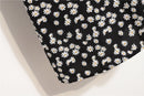 Women Mini Dresses Summer Fashion Female Vestidos Print Floral Chiffon Dresses Shirring Pleated Short Puffy Sleeve Casual Dress - M & M Global