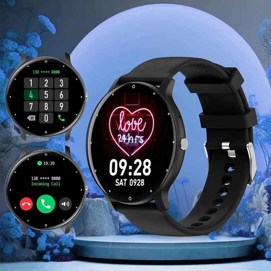 Smart watch with full touch screen, call, message reminder and other functions, compatible with iPhone/Android phones