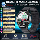 2026 New Nursing Grade ECG Health Smart Watch Blood Pressure Lipid Uric Acid 650nm Dual-Probelaser Heart Analysis Smartwatch