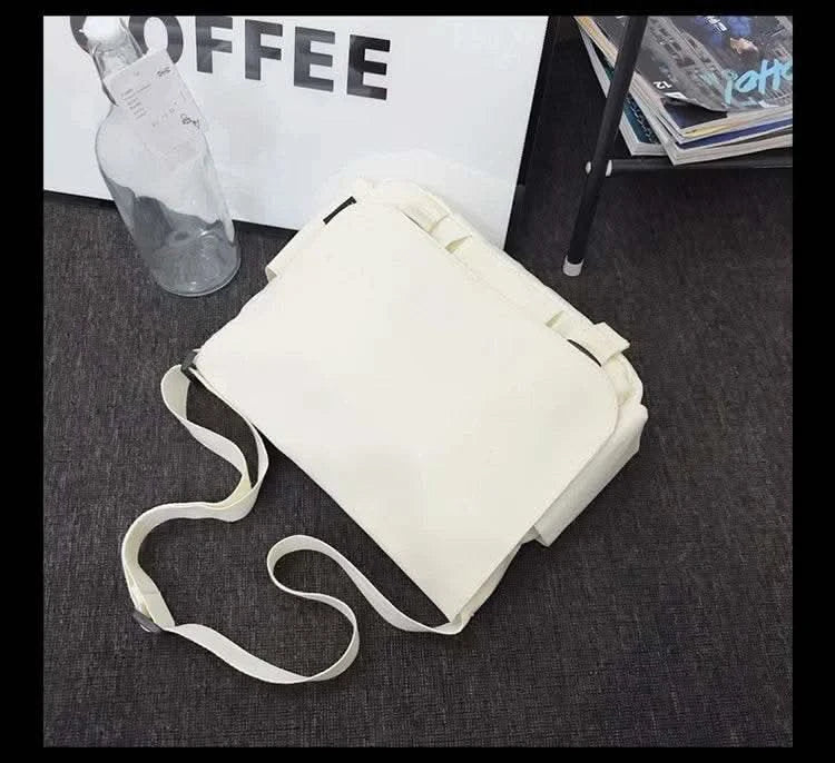 Collage Student School Bags Women&Men Unisex Crossbody Bags Multipockets Messenger Bag Simple Nylon Shoulder Bag - M & M Global