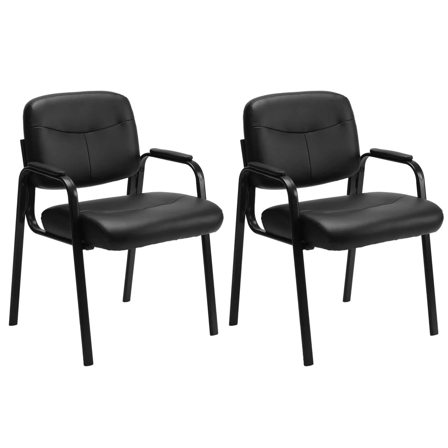 JHK Pu Leather Office Waiting Room Guest Chair Metal Frame Sponge Cushion Conference Room Lobby Table Chairs For Furniture