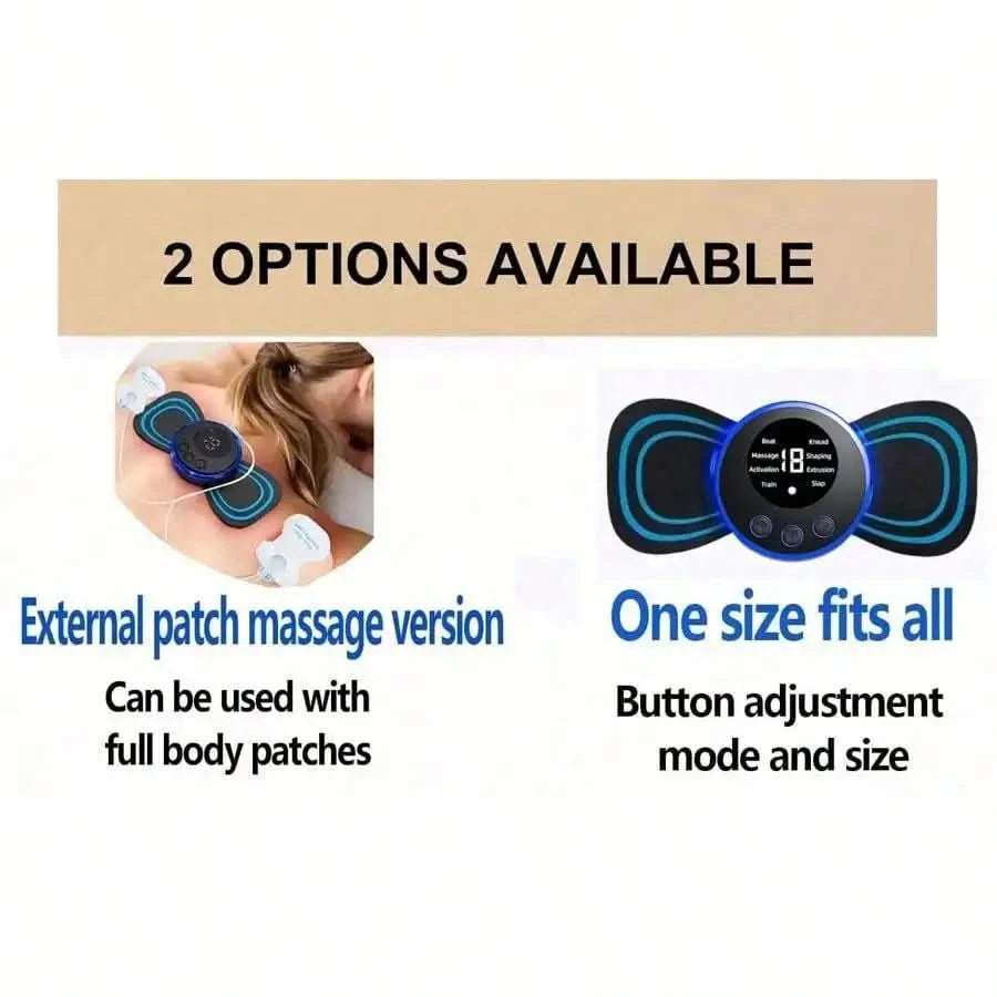 Neck Massager LCD Display EMS Electric Cervical Massage Patch Low-Frequency Pulse Muscle Stimulation Pad For Relaxation - M & M Global