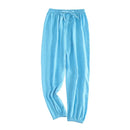 Boy Girl Breathable Bamboo-Cotton Long Pants for Children Unisex Style Elastic Waist Summer Sleepwear Kids Nightwear Trousers - M & M Global