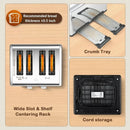 4 Slice Toaster with Touch Screen Control, 4 Wide Slots, Stainless Steel Smart Bread Toaster for Bagels, Muffins, Waffles, Dual - M & M Global