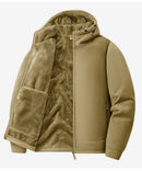 Men's Warm Jacket, Sports Hooded Sweatshirt, Oligon Fabric Coat, High-quality Design, Warm Coat with Fashionable Hood 2025 New