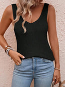 Large back cut and twisted knitted sweater casual sleeveless top for women's summer sweater for women's clothing - M & M Global