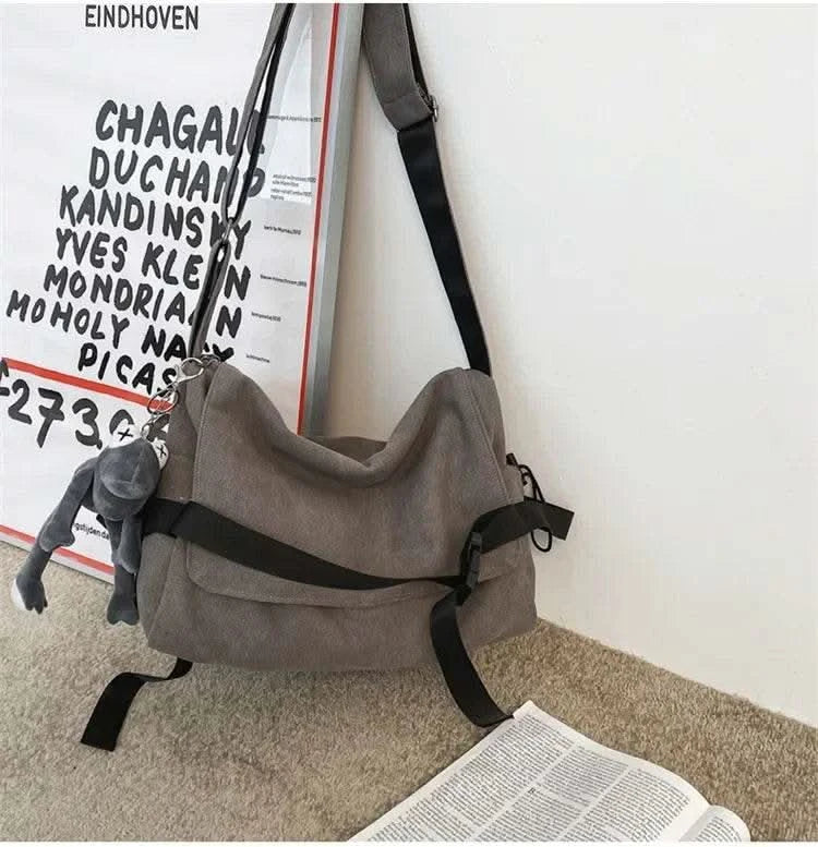 Canvas Messenger Bag Ladies Big Capacity Handbags Shoulder Bag Youth Girls Student School Bags Fashion Men Crossbody Bags Bolsos - M & M Global