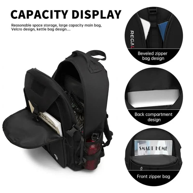 Men's Backpack Multifunctional Travel Backpack Large Capacity Outdoor Sports Bag Adjustable Strap/Zipper Bag Tactical Bag Men - M & M Global