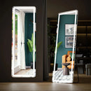 JHK Led 64"x21" Full Length Mirror Standing Hanging or Wall-Mounted Mirrors with Stand Aluminum Alloy Frame For Living Room
