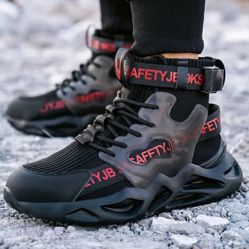 Lightweight Men Safety Shoes Steel Toe Work Sneakers Anti-smash Protective Shoes Anti-smash Anti-puncture Indestructible Shoes
