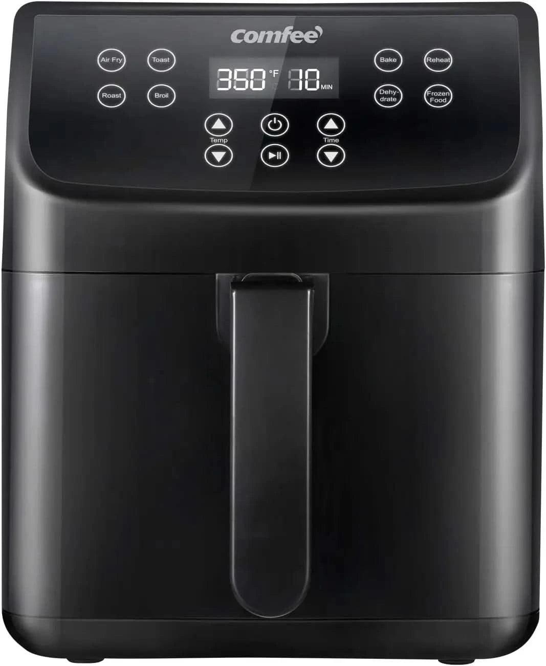 5.8Qt Digital Air Fryer, Toaster Oven & Oilless Cooker, 1700W with 8 Preset Functions, LED Touchscreen, Shake Reminder, Non-stic - M & M Global