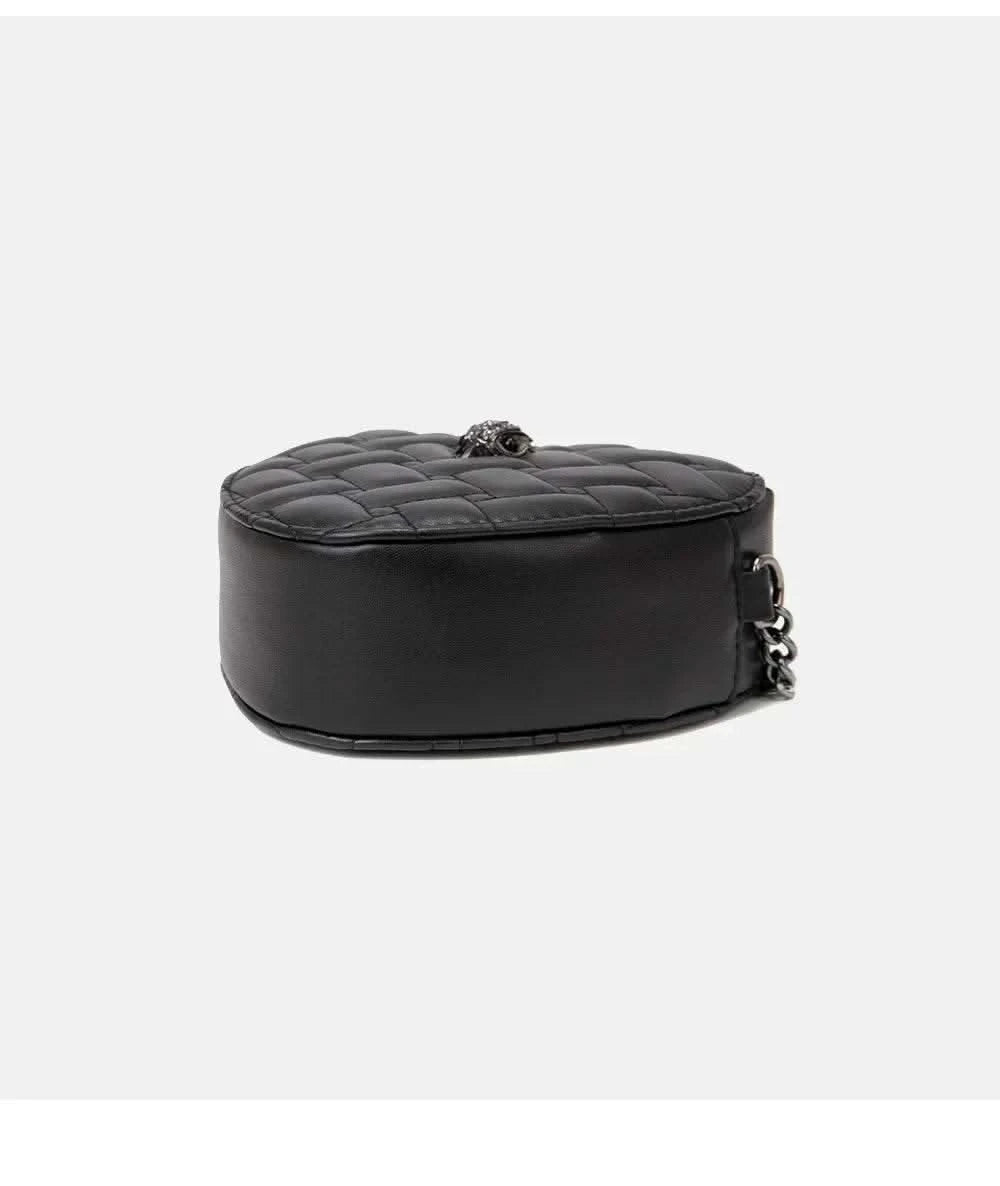 2024 Women's Heart-Shaped Herringbone Crossbody Bag with Eagle and Bird Head Shoulder Bag Chain Purse - M & M Global