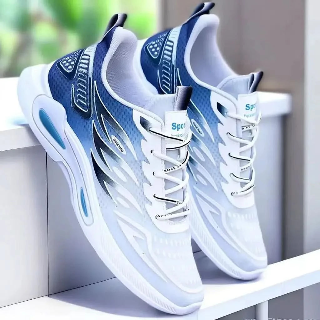 Men's Shoes 2024 New Fashion and Trendy Mesh Sports and Casual Shoes Student Soft Sole Comfortable Running Shoes - M & M Global