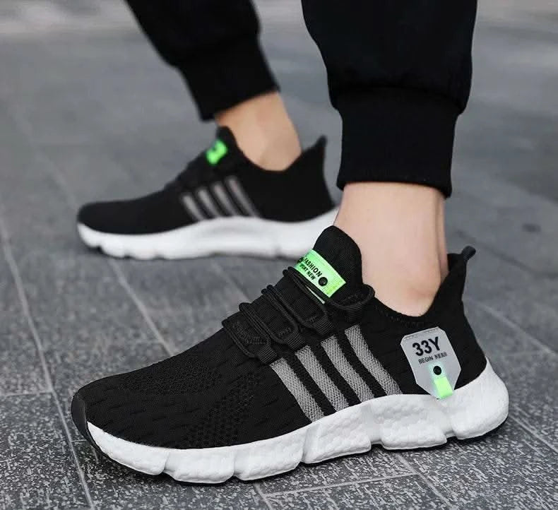 Breathable Mesh Men Shoes Trendy Lightweight Walking Flats Plus Size Male Tennis Sneakers Outdoor Running Fitness Shoes 2025 - M & M Global