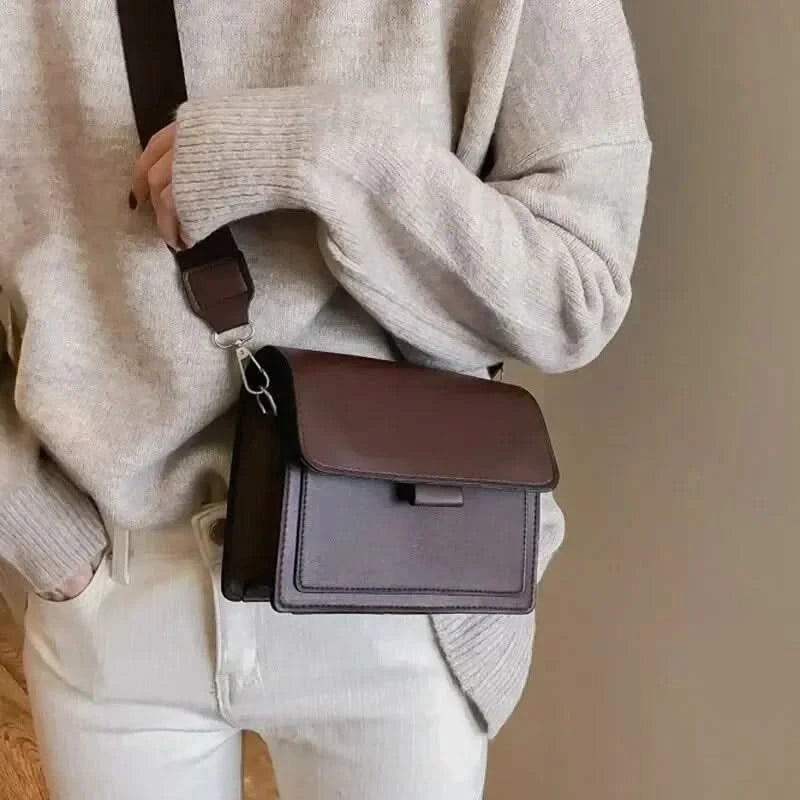 Women's versatile retro handle handbag, crossbody bag, single shoulder flip bag - M & M Global