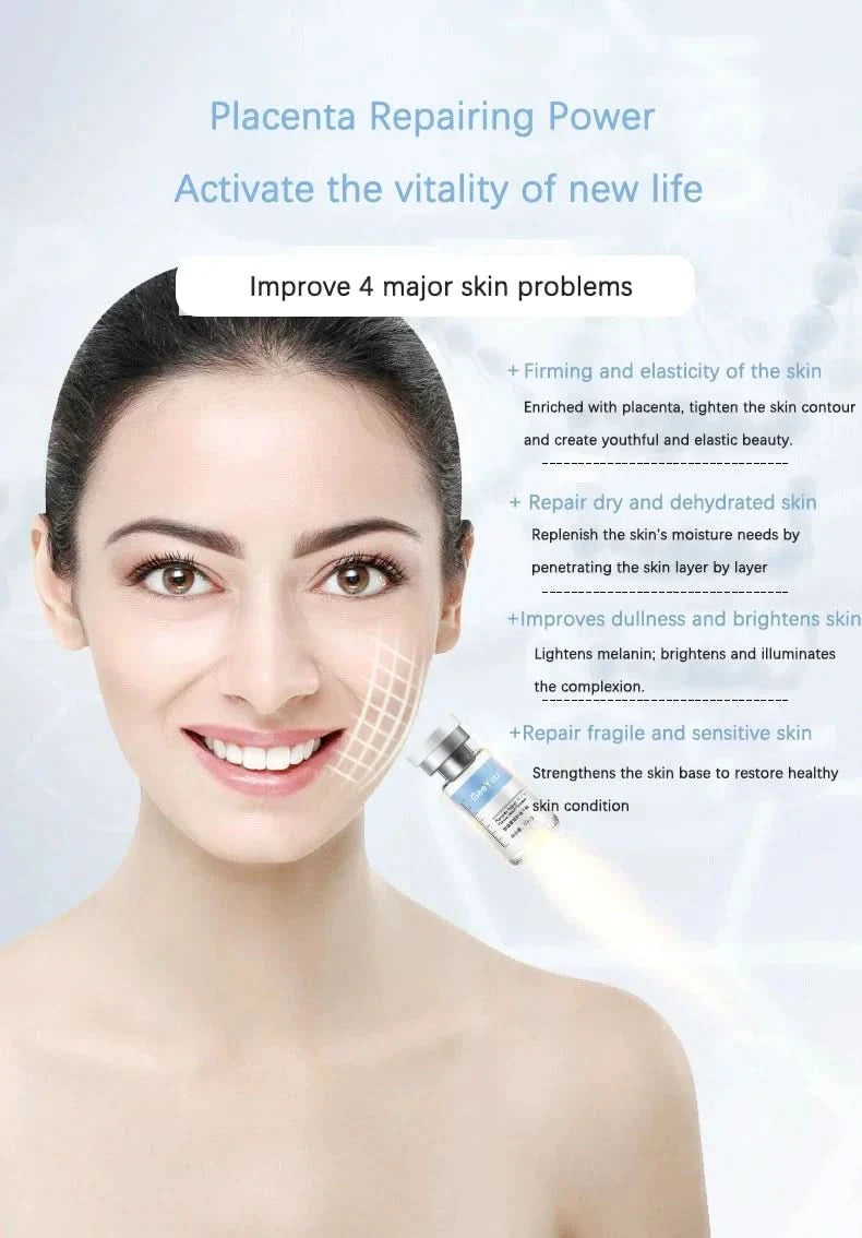 Placenta Freeze-dried Powder Essence Repair Facial Hydrating Nourishing Pore Shrinking Skin Rejuvenate Skin Care - M & M Global