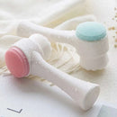 3D Double Silicone Facial Cleansing Brush Manual Massage Facial Brush Soft Bristles Exfoliator Double Sided Face Wash Brush - M & M Global