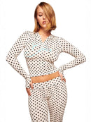 New cross-border INS fashion print trendy street casual leopard print zipper long-sleeved coat and pants set