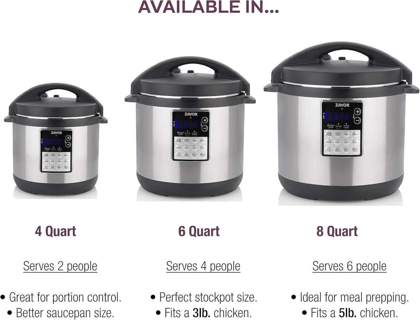 6 Quart Programmable Electric Multi-Cooker: Pressure Cooker, Slow Cooker, Rice Cooker, Yogurt Maker, Steamer and more - Stainles - M & M Global