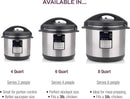 6 Quart Programmable Electric Multi-Cooker: Pressure Cooker, Slow Cooker, Rice Cooker, Yogurt Maker, Steamer and more - Stainles - M & M Global