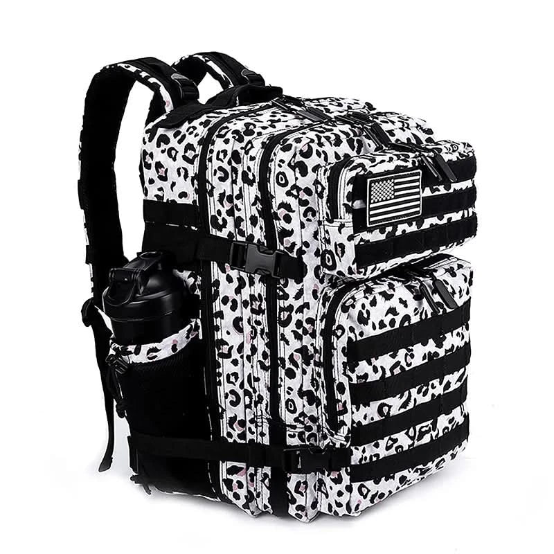 LHI 45L Tactical Backpack Waterproof Tie-Dye Sports Travel Daily Gym Rucksacks Weekend Overnight Daypack With Bottle holder - M & M Global