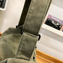 Vintage Style Canvas Messenger Bag Casual Travel Crossbody Bag Retro Large Capacity Shoulder Bag Multi Pocket Shoulder Bag - M & M Global