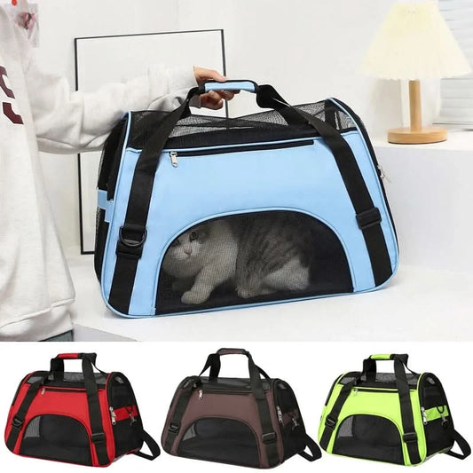 Portable Dog Cat Carrier Bag Pet Puppy Travel Bags Foldable Cats Handbag Travel Pet Bag Transport Bag - M & M Global