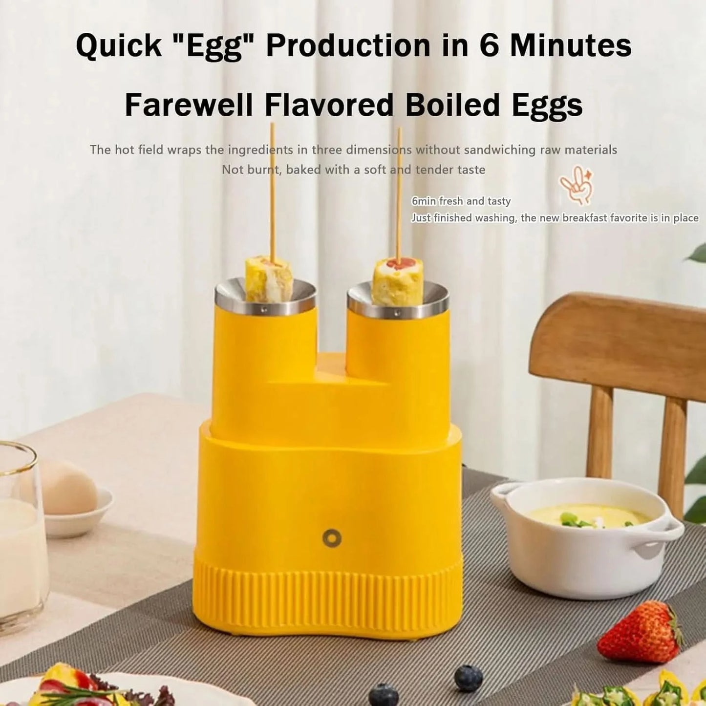 Double-tube Automatic Egg Roll Maker, Hot Dog Roll Maker Egg Cooker, Non Stick Omelet Maker, 7min Fast Cooking, Egg Hot Dog Brea - M & M Global
