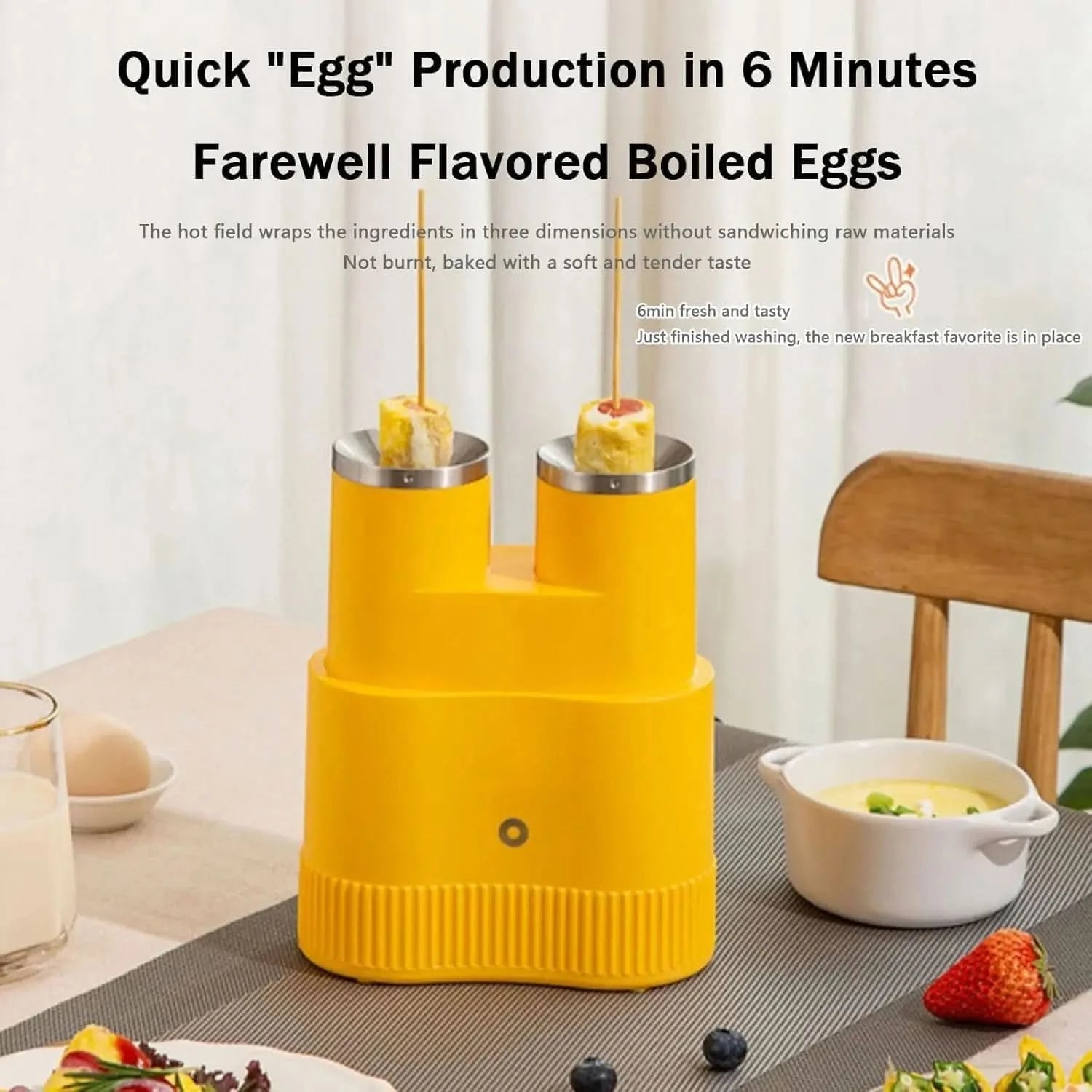 Double-tube Automatic Egg Roll Maker, Hot Dog Roll Maker Egg Cooker, Non Stick Omelet Maker, 7min Fast Cooking, Egg Hot Dog Brea - M & M Global