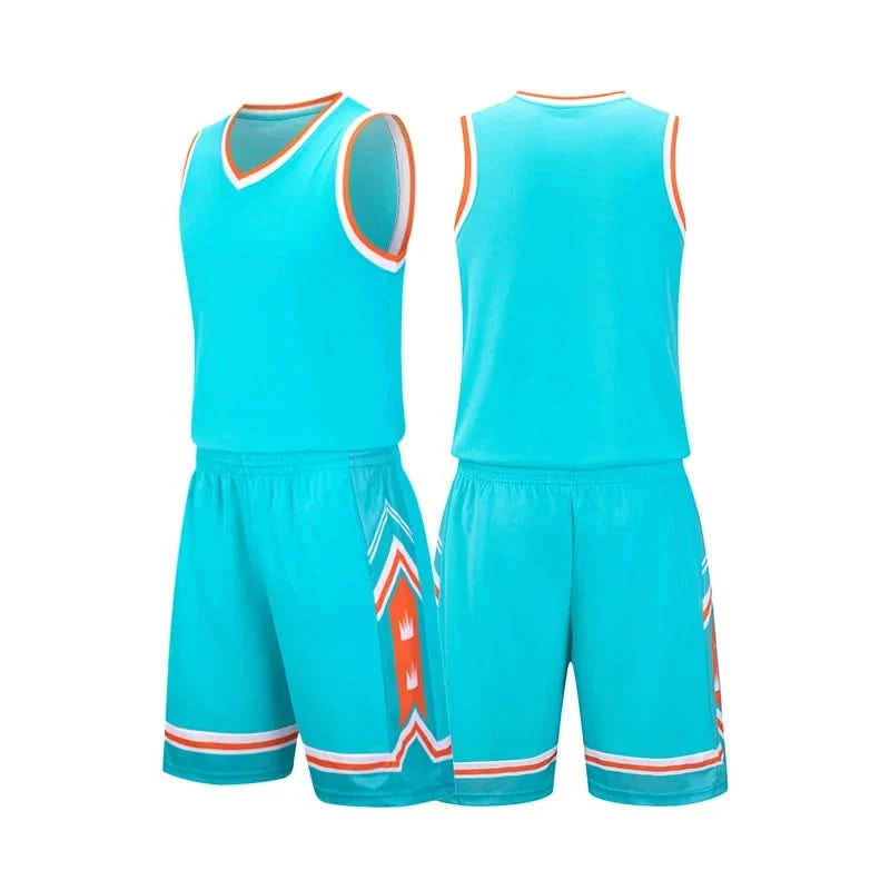 Kid Basketball Jersey Quick-drying Training Uniform Shirts Children Sportswear Kit Boys and Girls Tracksuit Sport Suit Clothes - M & M Global