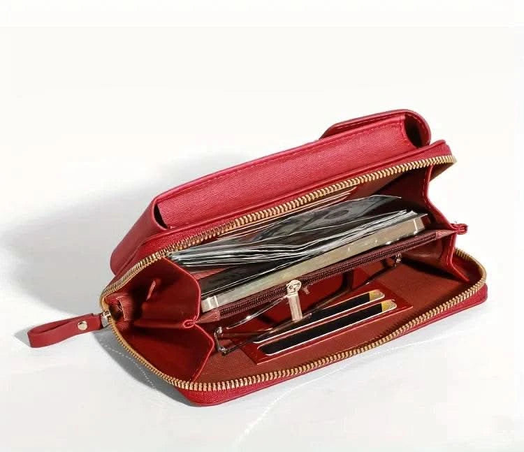 2024 New Women's Bag Mobile Phone Bag Trendy Line Simple Ladies Shoulder Bag Messenger Bag Lock Small Square Bag - M & M Global