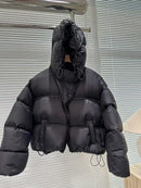 2025 New Fashion White Duck Down Jacket Hooded Women Autumn Winter Warm Over Size Casual Short Thick Outwear Female Coat