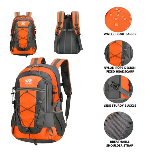 Waterproof hiking backpack, lightweight outdoor hiking bag, high-quality large capacity travel bag for hiking - M & M Global