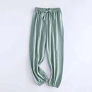 Boy Girl Breathable Bamboo-Cotton Long Pants for Children Unisex Style Elastic Waist Summer Sleepwear Kids Nightwear Trousers - M & M Global
