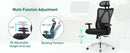 JHK Ergonomic Lumbar Support Mesh Backrest Office Chair Adjustable Height Headrest Breathable Back Rolling Swivel Gaming Chairs