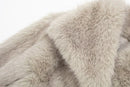 HH Women Elegant Faux Fur Coat Warm Fluffy Loose Long Sleeve Lapel Jacket Autumn Winter Fashion High Street Lady Outerwear