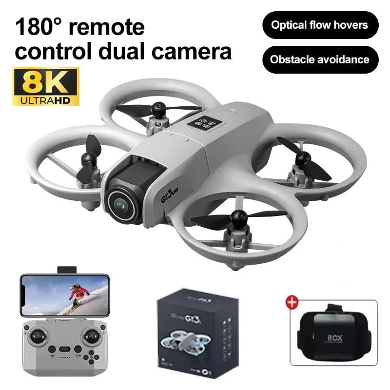 NEW Drones GT3 GPS 8K Professional HD 180° Dual Cameras 5G WIFI Brushless Motors Obstacle Avoidance FPV Foldable Quadcopter Toys - M & M Global