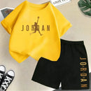 Hot Sales Summer Slam Dunk Master Pattern Print Children Short Sleeve T-shirt+Shorts 2pcs Set Kids Boy Girl Fashion Sportsuit - M & M Global