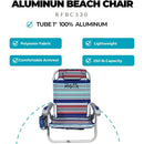 Beach Chair 6 Positions Backpack, Beach Chairs for Adults Reclining and Folding, Heavy Duty, Backpack Straps, Best Beach Chair L